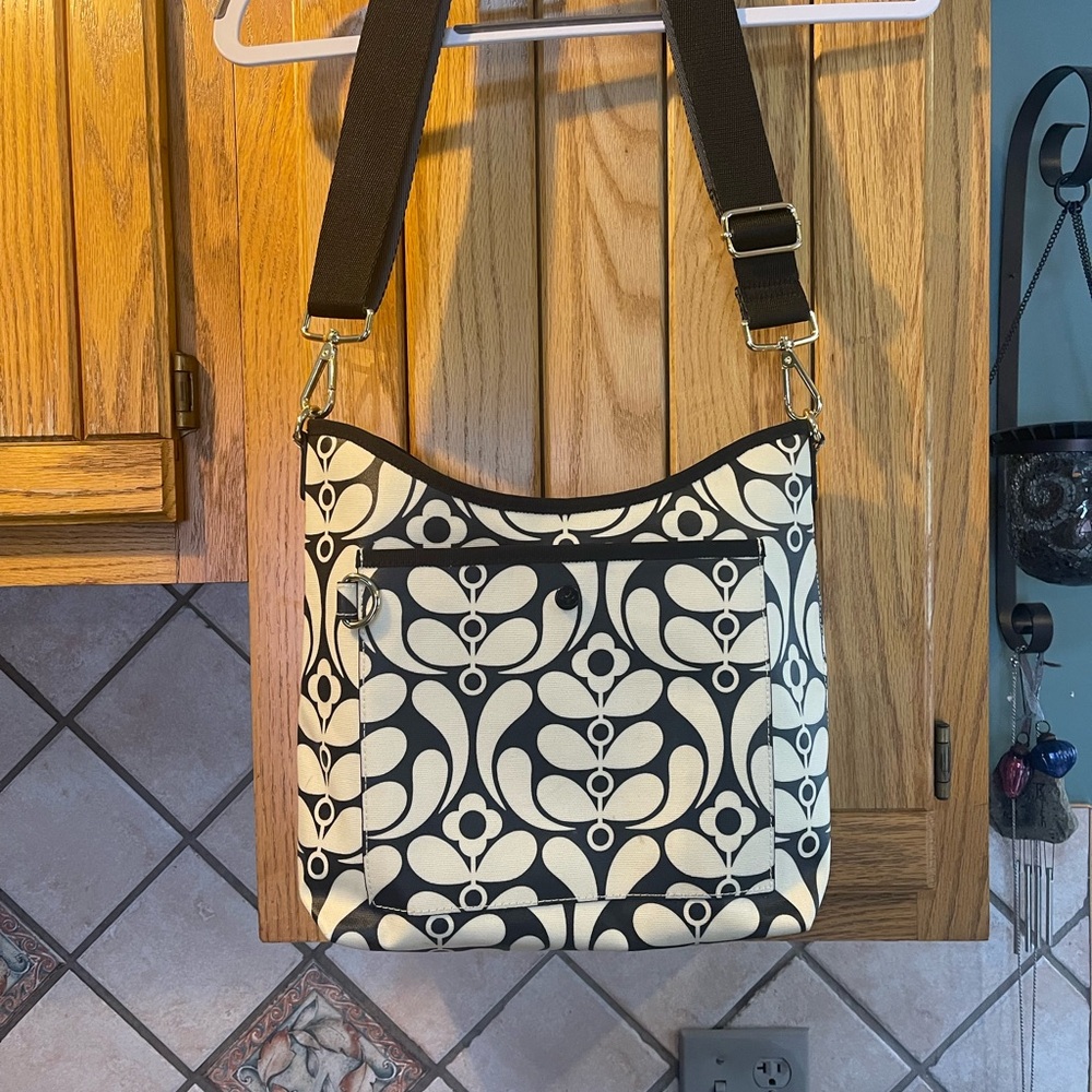 Orla Kiely Coated Cotton Crossbody Bag